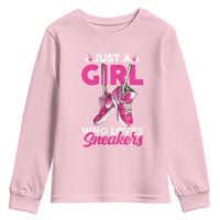 Just A Girl Who Loves Sneakers Youth Sweatshirt