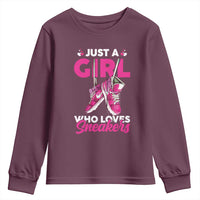 Just A Girl Who Loves Sneakers Youth Sweatshirt