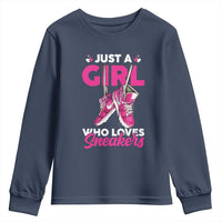 Just A Girl Who Loves Sneakers Youth Sweatshirt