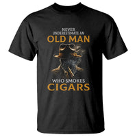 Never Underestimate An Old Man Who Smokes Cigars T Shirt - Wonder Print Shop