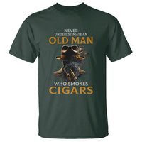 Never Underestimate An Old Man Who Smokes Cigars T Shirt - Wonder Print Shop