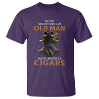 Never Underestimate An Old Man Who Smokes Cigars T Shirt - Wonder Print Shop