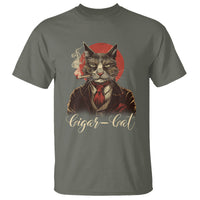 Cigar Smoker Cat Lover Cigarcat T Shirt - Wonder Print Shop