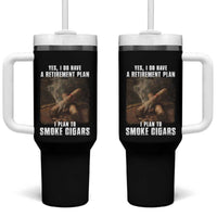 Cigar Smoker Retirement Tumbler With Handle I Plan To Smoke Cigars