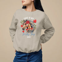 Horse Racing Sweatshirt This Is My Derby Day Dress Girls Women - Wonder Print Shop