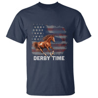 Derby Time American Flag Patriotic Horse Racing T Shirt - Wonder Print Shop