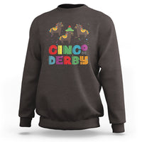 Funny Horse Racing Sweatshirt Cinco De Derby Mexican Horse Race - Wonder Print Shop