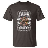 Weekend Forecast Horse Racing With A Chance Of Drinking T Shirt - Wonder Print Shop