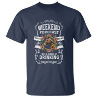 Weekend Forecast Horse Racing With A Chance Of Drinking T Shirt - Wonder Print Shop