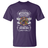 Weekend Forecast Horse Racing With A Chance Of Drinking T Shirt - Wonder Print Shop