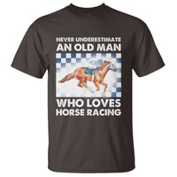 Never Underestimate An Old Man Who Loves Horse Racing T Shirt - Wonder Print Shop