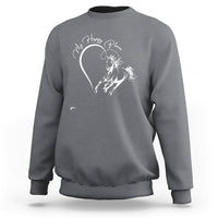 Horse Lover Sweatshirt My Happy Place Horseback Riding - Wonder Print Shop
