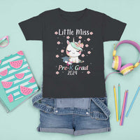 Pre-School Graduation T Shirt For Kid Little Miss Pre-K Grad 2024 Cute Unicorn - Wonder Print Shop