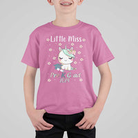 Pre-School Graduation T Shirt For Kid Little Miss Pre-K Grad 2024 Cute Unicorn - Wonder Print Shop