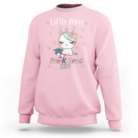 Pre-School Graduation Sweatshirt Little Miss Pre-K Grad 2024 Cute Unicorn - Wonder Print Shop