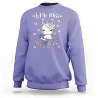 Pre-School Graduation Sweatshirt Little Miss Pre-K Grad 2024 Cute Unicorn - Wonder Print Shop