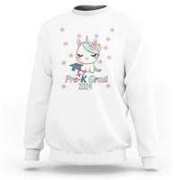Pre-School Graduation Sweatshirt Little Miss Pre-K Grad 2024 Cute Unicorn - Wonder Print Shop