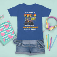 Pre-School Graduation T Shirt For Kid So Long Pre-K Look Out Kindergarten Here I Come Dinosaur Monster Truck - Wonder Print Shop