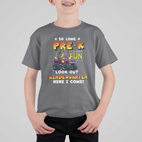Pre-School Graduation T Shirt For Kid So Long Pre-K Look Out Kindergarten Here I Come Dinosaur Monster Truck - Wonder Print Shop