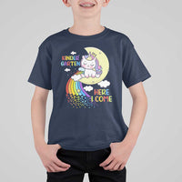 Kindergarten Here I come T Shirt For Kid Cute Unicorn Back To School - Wonder Print Shop