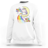 Kindergarten Here I come Sweatshirt Cute Unicorn Back To School - Wonder Print Shop