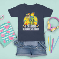 I Crushed Kindergarten Graduation Funny Dinosaur T Shirt For Kid - Wonder Print Shop