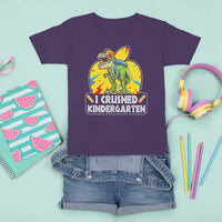 I Crushed Kindergarten Graduation Funny Dinosaur T Shirt For Kid - Wonder Print Shop
