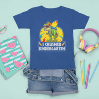 I Crushed Kindergarten Graduation Funny Dinosaur T Shirt For Kid - Wonder Print Shop