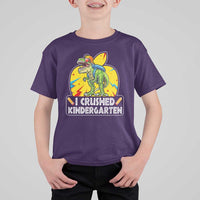 I Crushed Kindergarten Graduation Funny Dinosaur T Shirt For Kid - Wonder Print Shop