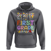Hello First Grade Groovy Back To School Hoodie - Wonder Print Shop