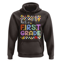 Hello First Grade Groovy Back To School Hoodie - Wonder Print Shop