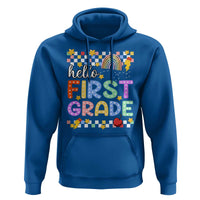 Hello First Grade Groovy Back To School Hoodie - Wonder Print Shop