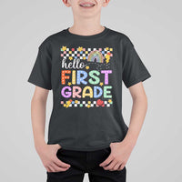 Hello First Grade Groovy Back To School T Shirt For Kid - Wonder Print Shop