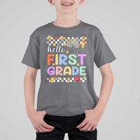 Hello First Grade Groovy Back To School T Shirt For Kid - Wonder Print Shop