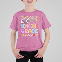 Hello Second Grade Groovy Back To School T Shirt For Kid - Wonder Print Shop