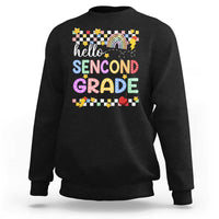 Hello Second Grade Groovy Back To School Sweatshirt - Wonder Print Shop