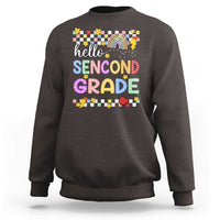 Hello Second Grade Groovy Back To School Sweatshirt - Wonder Print Shop