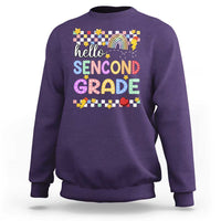 Hello Second Grade Groovy Back To School Sweatshirt - Wonder Print Shop