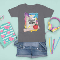Hello Middle School Watercolor Back To School T Shirt For Kid - Wonder Print Shop