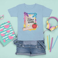 Hello Middle School Watercolor Back To School T Shirt For Kid - Wonder Print Shop