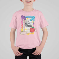 Hello Middle School Watercolor Back To School T Shirt For Kid - Wonder Print Shop