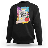 Hello Middle School Watercolor Back To School Sweatshirt - Wonder Print Shop