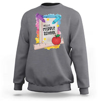 Hello Middle School Watercolor Back To School Sweatshirt - Wonder Print Shop