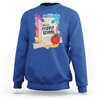 Hello Middle School Watercolor Back To School Sweatshirt - Wonder Print Shop
