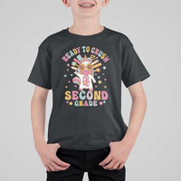 Funny Back To School Unicorn T Shirt For Kid Ready To Crush Second Grade Retro Groovy - Wonder Print Shop
