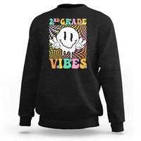 2nd Grade Vibes Sweatshirt Retro Groovy Back To School - Wonder Print Shop
