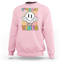 2nd Grade Vibes Sweatshirt Retro Groovy Back To School - Wonder Print Shop