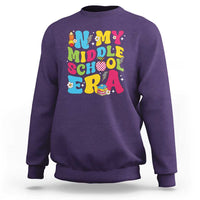 In My Middle School Era Retro Groovy Sweatshirt - Wonder Print Shop