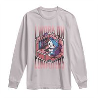 Funny Programmer Long Sleeve Shirt I Work On Computers Japan Anime Cat