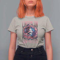 Funny Programmer T Shirt For Women I Work On Computers Japan Anime Cat
